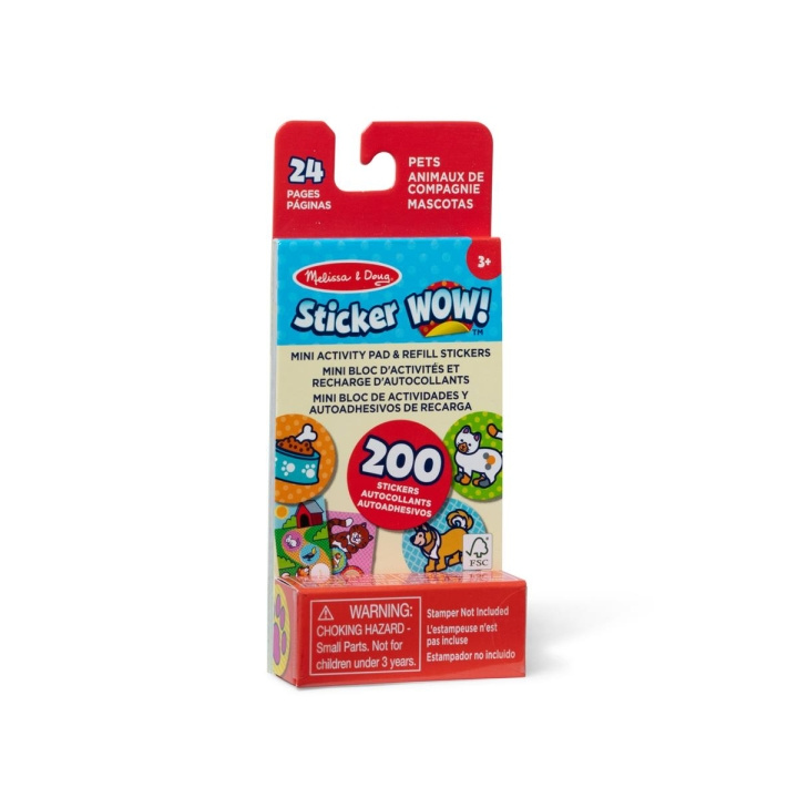 Melissa & Doug Klistermærke WOW! Mini Activity Pad & Refill Stickers : Kæledyr