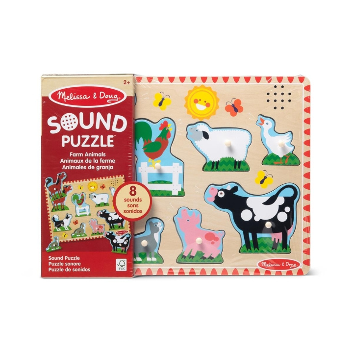 Melissa & Doug Lydpuslespil Bondegårdsdyr i gruppen LEGETØJ, BØRN & BABY / Legetøj / børns puslespil hos TP E-commerce Nordic AB (C79997)