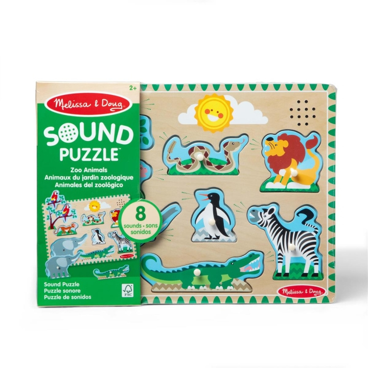 Melissa & Doug Lydpuslespil med dyr fra zoologisk have i gruppen LEGETØJ, BØRN & BABY / Legetøj / børns puslespil hos TP E-commerce Nordic AB (C80000)
