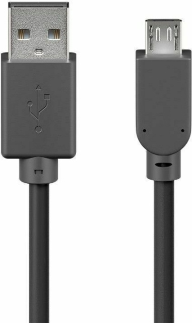 Cablexpert USB-A til Micro-B-kabel, 1,8 m, sort i gruppen COMPUTERTILBEHØR / Kabler og adaptere / USB / Micro-USB / Kabler hos TP E-commerce Nordic AB (C80185)