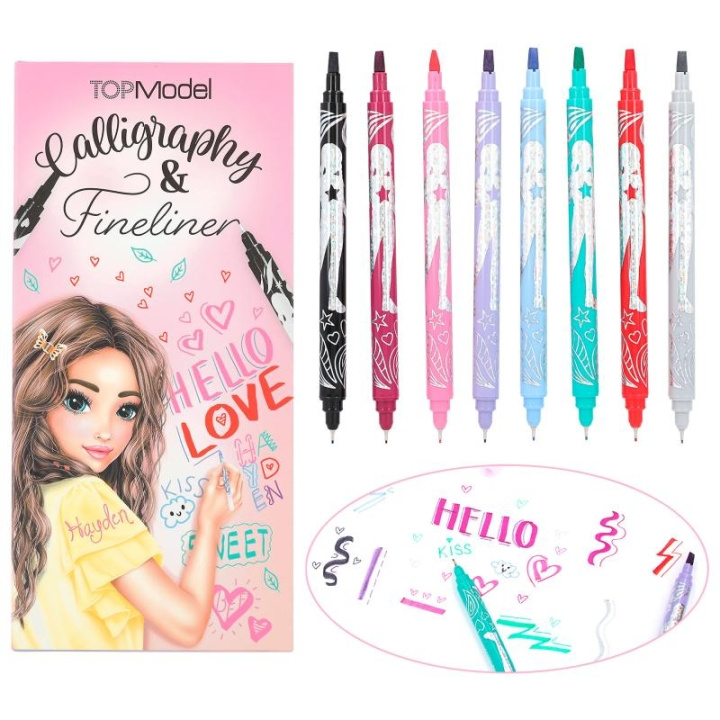 TOPModel Kalligrafi & Finliner-sæt (411392) i gruppen SPORT, FRITID & HOBBY / Hobby / Mal & Tegn / Kuglepenne, Farveblyanter & Tuschpenne hos TP E-commerce Nordic AB (C80962)