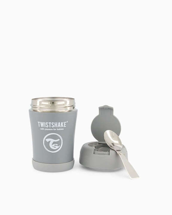 Twistshake Isoleret madbeholder 350 ml pastelgrå i gruppen LEGETØJ, BØRN & BABY / Mad & Drikke / Børnebestik og tallerkener hos TP E-commerce Nordic AB (C80991)