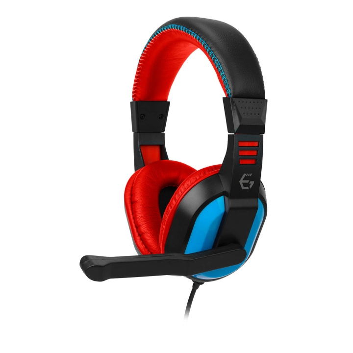 EgoGear Headset SHS10 Red/Blue Wired 3.5mm for NSW i gruppen HJEMMEELEKTRONIK / Spilkonsoller og tilbehør / Nintendo Switch / Tilbehør hos TP E-commerce Nordic AB (C81319)