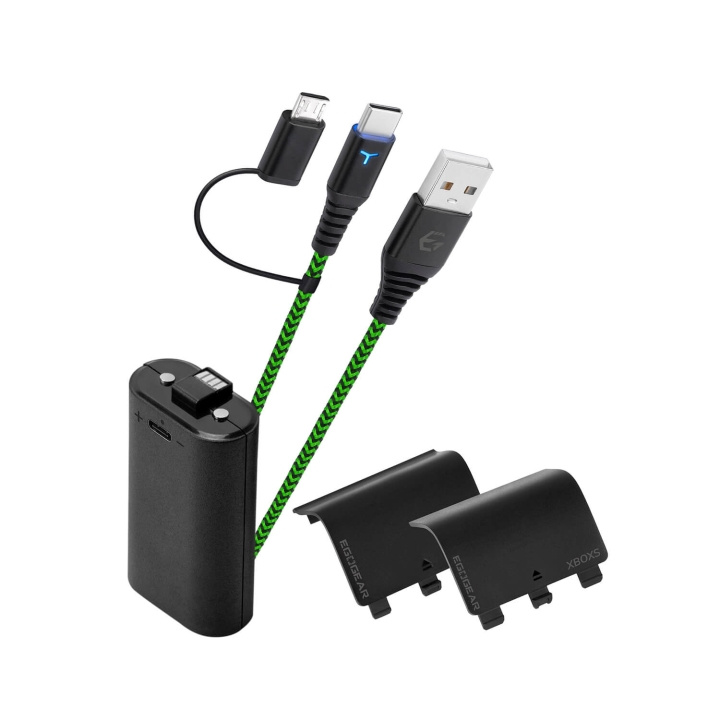 EgoGear Opladningssæt SCH10 til XBX i gruppen HJEMMEELEKTRONIK / Spilkonsoller og tilbehør / Xbox Series X / Tilbehør hos TP E-commerce Nordic AB (C81331)