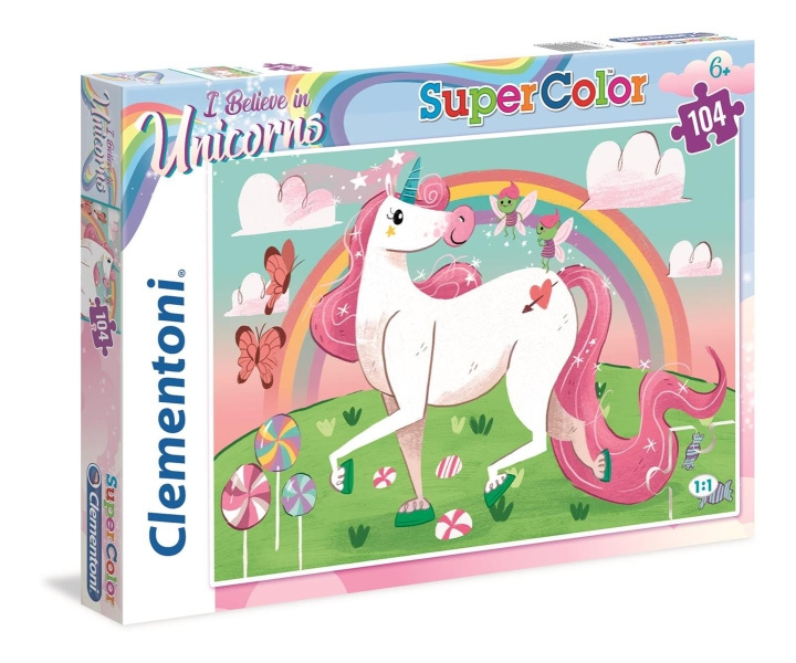 Clementoni 104 brikker Puslespil Børn SuperColors Enhjørning i gruppen LEGETØJ, BØRN & BABY / Legetøj / børns puslespil hos TP E-commerce Nordic AB (C81734)