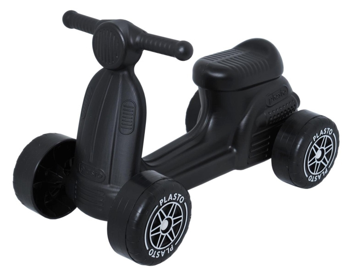 Plasto Sitt spark Scooter med tysta hjul, svart, sitthöjd 22 cm, längd 50cm i box i gruppen LEGETØJ, BØRN & BABY / Udeleg & Sport / Have legetøj hos TP E-commerce Nordic AB (C81739)