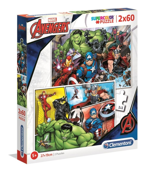 Clementoni 2x60 puslespil til børn Avengers i gruppen LEGETØJ, BØRN & BABY / Legetøj / børns puslespil hos TP E-commerce Nordic AB (C81787)