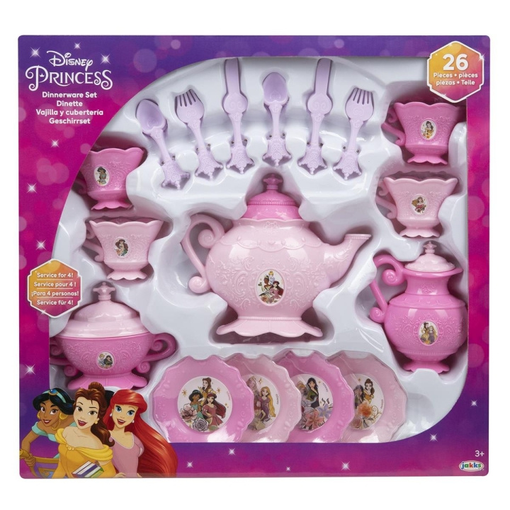 JAKKS Pacific Disney Princess 26 dele spisestel i gruppen LEGETØJ, BØRN & BABY / Legetøj / Lille hjem & rollespil hos TP E-commerce Nordic AB (C81836)