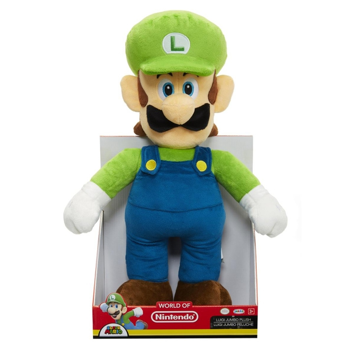 JAKKS Pacific Super Mario Plys Jumbo Luigi i gruppen LEGETØJ, BØRN & BABY / Babyleg (0-3 år) / Tøjdyr hos TP E-commerce Nordic AB (C81886)