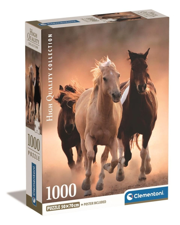 Clementoni 1000 stk CB Collection Løbende heste af høj kvalitet i gruppen SPORT, FRITID & HOBBY / Hobby / Puslespil hos TP E-commerce Nordic AB (C81953)