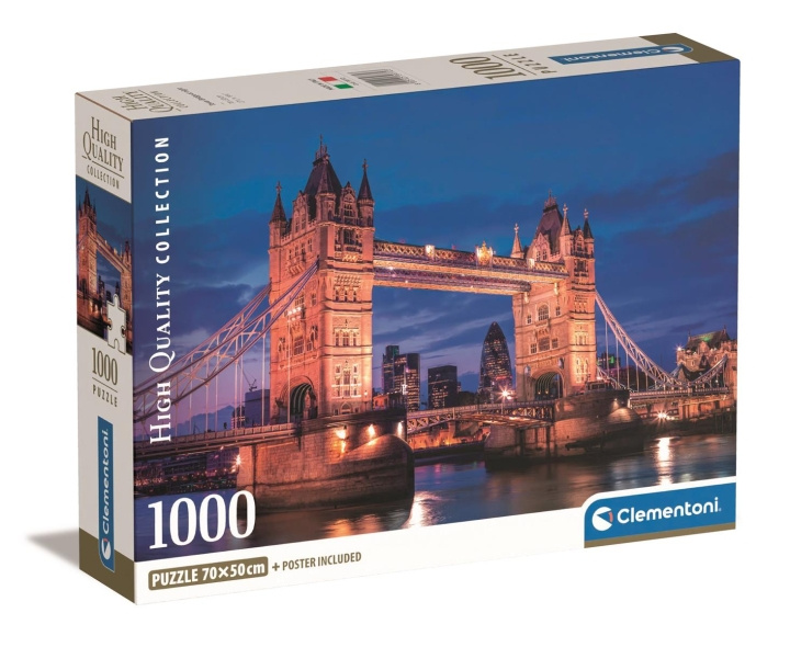 Clementoni 1000 stk CB Collection Tower Bridge at Night i høj kvalitet i gruppen SPORT, FRITID & HOBBY / Hobby / Puslespil hos TP E-commerce Nordic AB (C81956)