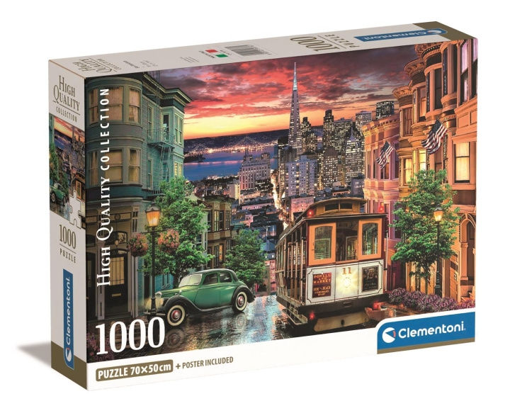 Clementoni 1000 stk CB-kollektion af høj kvalitet San Francisco i gruppen SPORT, FRITID & HOBBY / Hobby / Puslespil hos TP E-commerce Nordic AB (C81960)