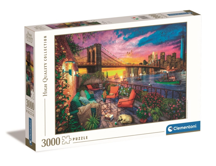 Clementoni 3000 stk Højkvalitets kollektion Manhattan Balkon Solnedgang i gruppen SPORT, FRITID & HOBBY / Hobby / Puslespil hos TP E-commerce Nordic AB (C82012)