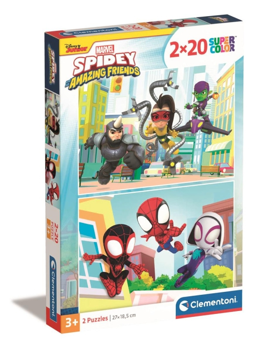 Clementoni 2x20 brikker Puslespil Spidey og hans fantastiske venner i gruppen LEGETØJ, BØRN & BABY / Legetøj / børns puslespil hos TP E-commerce Nordic AB (C82076)