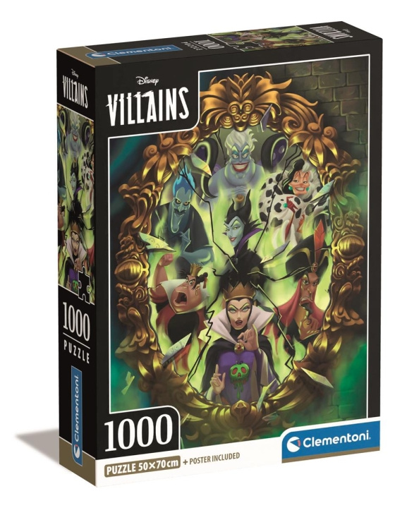 Clementoni 1000 stk CB Collection Disney Villains af høj kvalitet i gruppen SPORT, FRITID & HOBBY / Hobby / Puslespil hos TP E-commerce Nordic AB (C82093)
