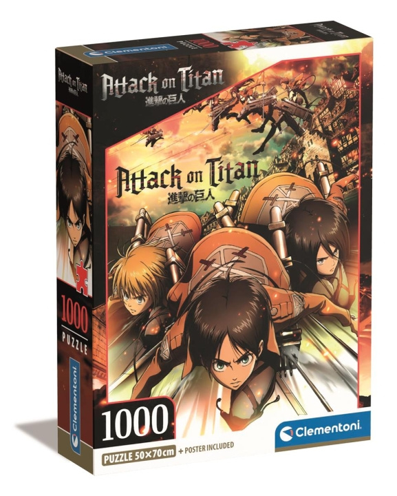 Clementoni 1000 stk CB Collection Attack on Titans i høj kvalitet i gruppen SPORT, FRITID & HOBBY / Hobby / Puslespil hos TP E-commerce Nordic AB (C82102)