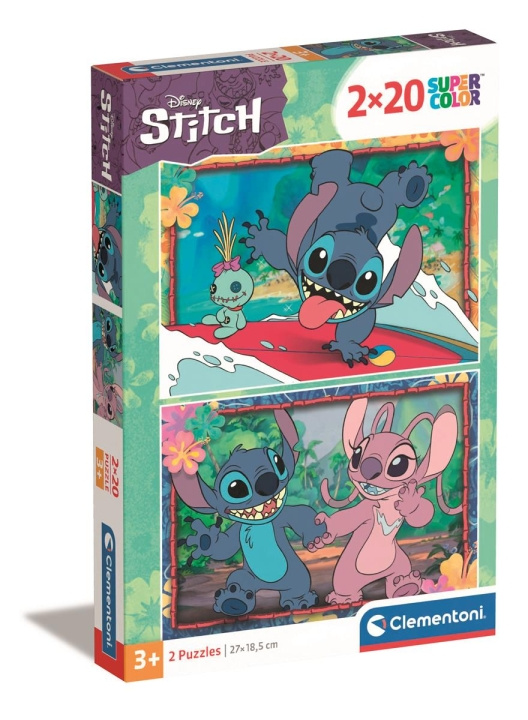Clementoni 2X20 stykker puslespil Disney Stitch i gruppen LEGETØJ, BØRN & BABY / Legetøj / børns puslespil hos TP E-commerce Nordic AB (C82145)