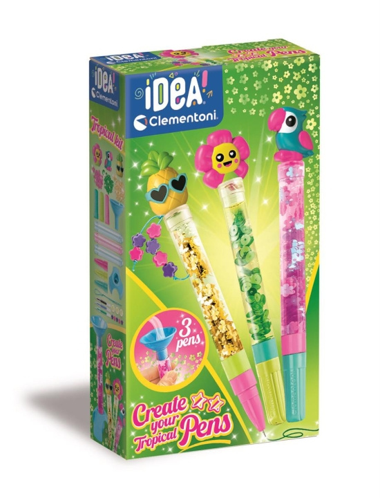 Clementoni Create Your Pens 3-Pack Tropical i gruppen LEGETØJ, BØRN & BABY / Legetøj / Hobbyartikler hos TP E-commerce Nordic AB (C82169)