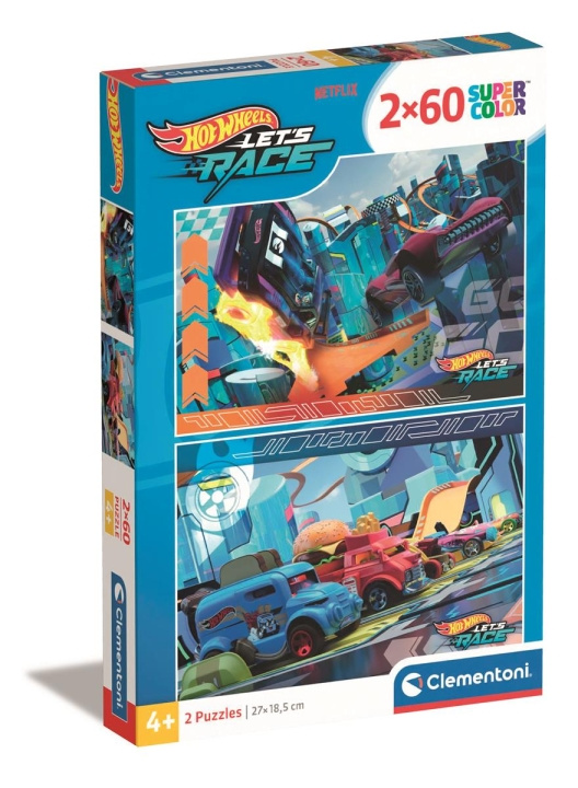Clementoni 2x60 brikker Puslespil Børn Hotwheels i gruppen LEGETØJ, BØRN & BABY / Legetøj / børns puslespil hos TP E-commerce Nordic AB (C82213)