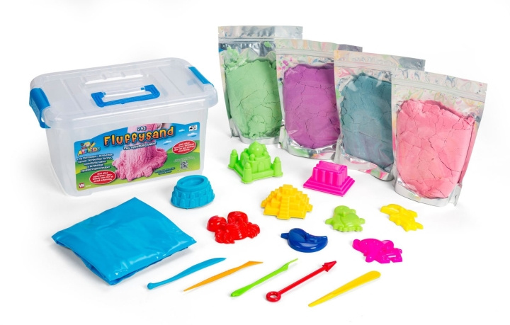 ArtKids Fluffy Sand - Stort sæt med spande (32798) i gruppen LEGETØJ, BØRN & BABY / Legetøj / Lege ler, lege sand og tilbehør hos TP E-commerce Nordic AB (C82994)