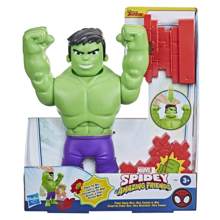 Spidey and his Amazing Friends Supersized 10 Inch Feature Figure Power Smash Hulk i gruppen LEGETØJ, BØRN & BABY / Legetøj / Figurer, miniaturer og tilbehør hos TP E-commerce Nordic AB (C83254)