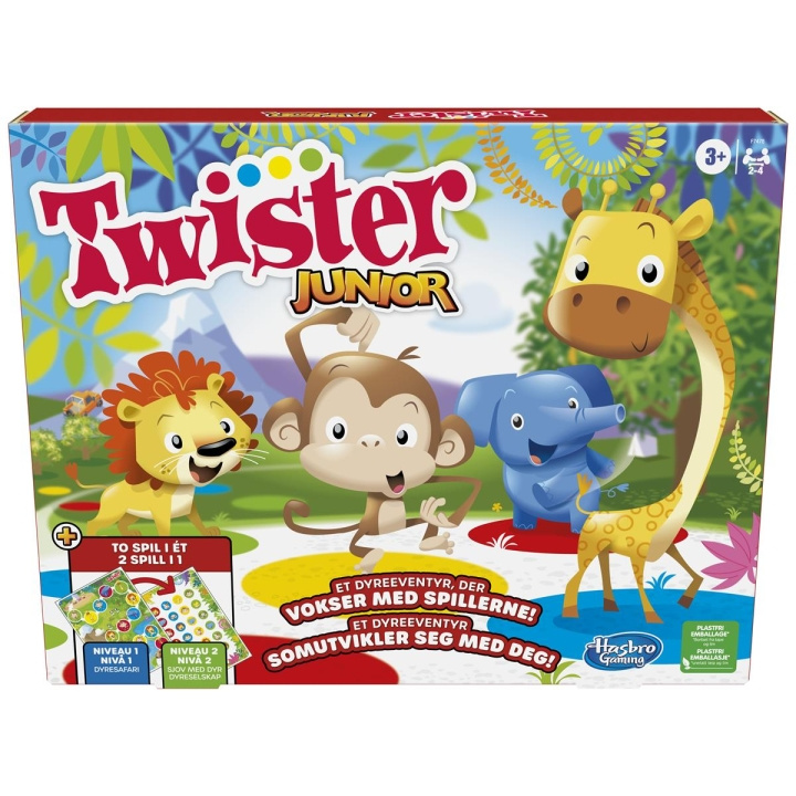 Hasbro Twister Junior 2 spil i 1 (DK/NO) i gruppen LEGETØJ, BØRN & BABY / Spil / Brætspil hos TP E-commerce Nordic AB (C83272)