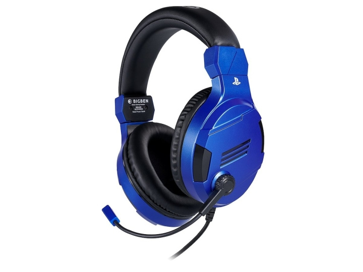BigBen Interactive PS4 Gaming Headset V3 - Blå - Headset - Sony i gruppen HJEMMEELEKTRONIK / Spilkonsoller og tilbehør / Sony PlayStation 4 / Tilbehør hos TP E-commerce Nordic AB (C83611)