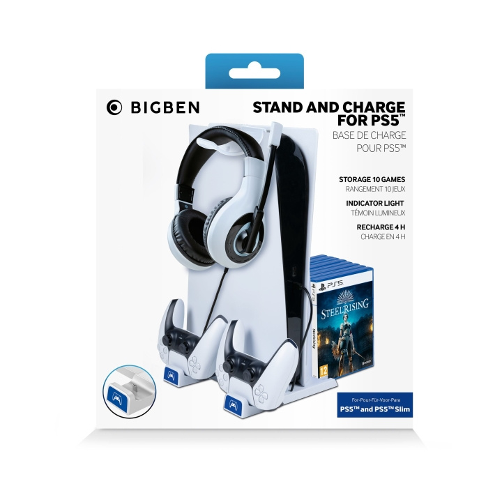 Bigben Stå og oplad PS5 i gruppen HJEMMEELEKTRONIK / Spilkonsoller og tilbehør / Sony PlayStation 5 / Tilbehør hos TP E-commerce Nordic AB (C83739)