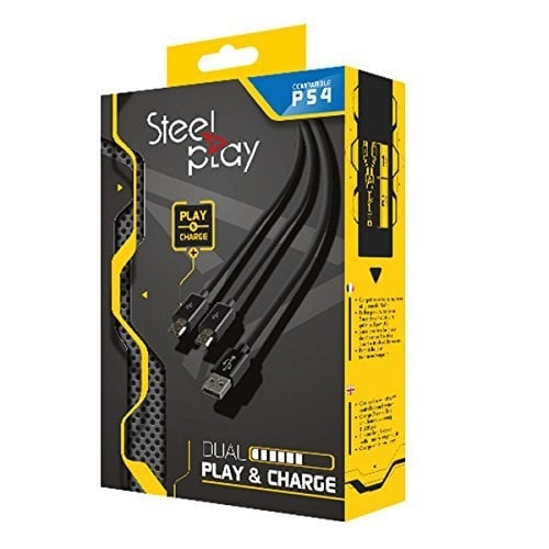 Steelplay Dual Play & Charge-kabel i gruppen HJEMMEELEKTRONIK / Spilkonsoller og tilbehør / Sony PlayStation 4 / Tilbehør hos TP E-commerce Nordic AB (C84565)