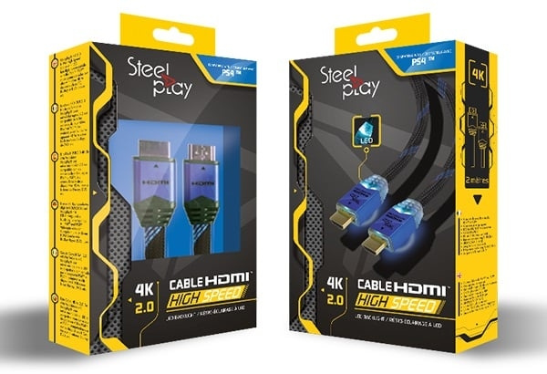 Steelplay 4K 2.0 HDMI højhastigheds Ultra HD LEC-kabel 2M i gruppen HJEMMEELEKTRONIK / Spilkonsoller og tilbehør / Sony PlayStation 4 / Tilbehør hos TP E-commerce Nordic AB (C84566)