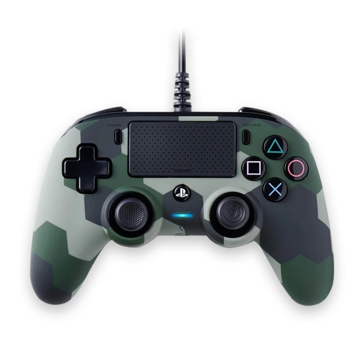 NACON Kompakt controller (grøn camouflage) i gruppen HJEMMEELEKTRONIK / Spilkonsoller og tilbehør / Sony PlayStation 4 / Tilbehør hos TP E-commerce Nordic AB (C85226)