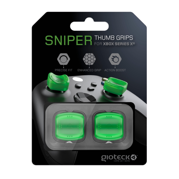 Gioteck Sniper-tommelfingergreb (gennemsigtig grøn) i gruppen HJEMMEELEKTRONIK / Spilkonsoller og tilbehør / Xbox Series X / Tilbehør hos TP E-commerce Nordic AB (C85260)