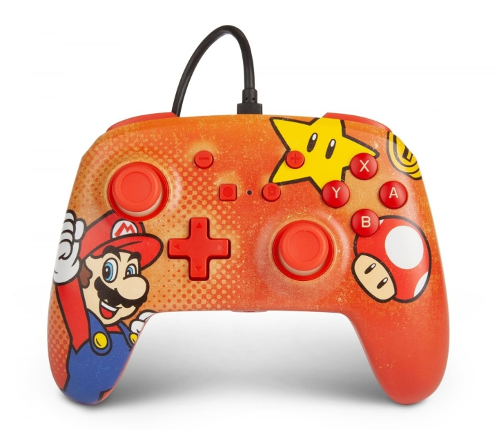 PowerA Nintendo Switch Enh kablet controller - Mario Vintage i gruppen HJEMMEELEKTRONIK / Spilkonsoller og tilbehør / Nintendo Switch / Tilbehør hos TP E-commerce Nordic AB (C85266)