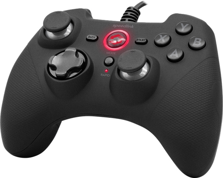 Speedlink Rait Gamepad til PC/PS3/Switch Gummi Sort i gruppen HJEMMEELEKTRONIK / Spilkonsoller og tilbehør / Nintendo Switch / Tilbehør hos TP E-commerce Nordic AB (C85283)