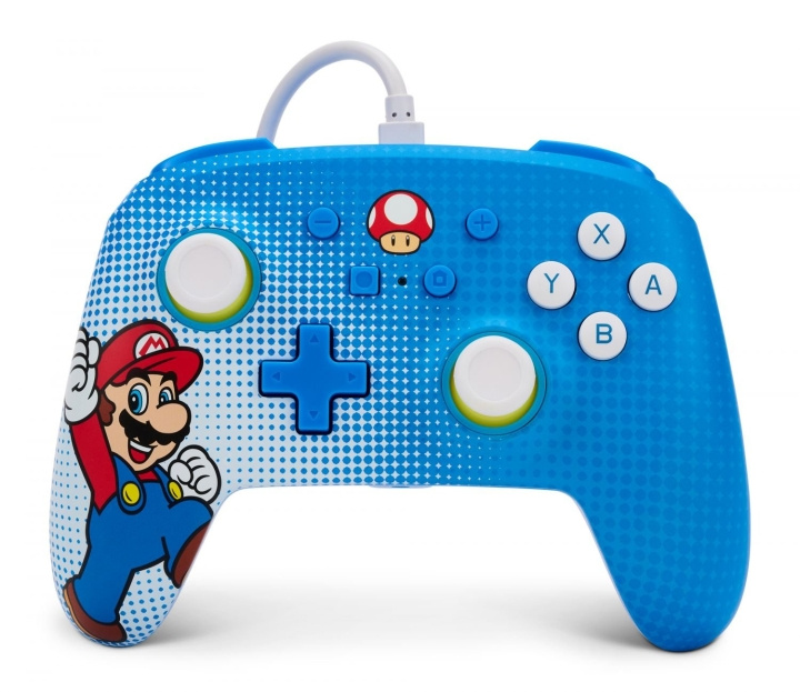 PowerA ENWIRED CONTROLLER - MARIO POP ART - Switch i gruppen HJEMMEELEKTRONIK / Spilkonsoller og tilbehør / Nintendo Switch / Tilbehør hos TP E-commerce Nordic AB (C85413)