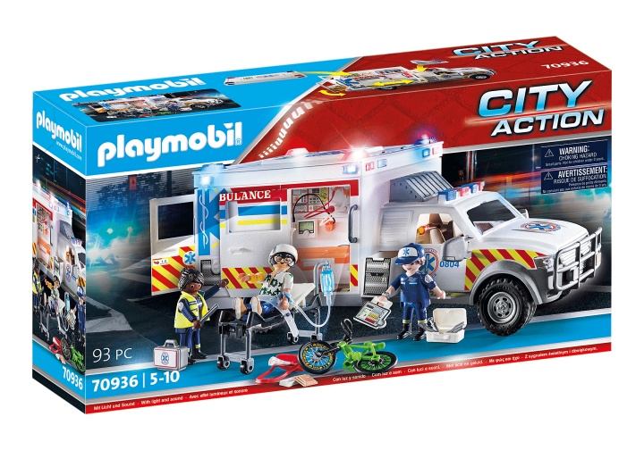 Playmobil US Ambulance with Lights and Sound (70936) i gruppen LEGETØJ, BØRN & BABY / Legetøj / Legesæt hos TP E-commerce Nordic AB (C85444)