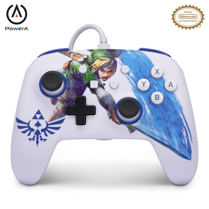 PowerA NSW ENH Wired Controller - Master Sword Attack / Nintendo Switch i gruppen HJEMMEELEKTRONIK / Spilkonsoller og tilbehør / Nintendo Switch / Tilbehør hos TP E-commerce Nordic AB (C85474)