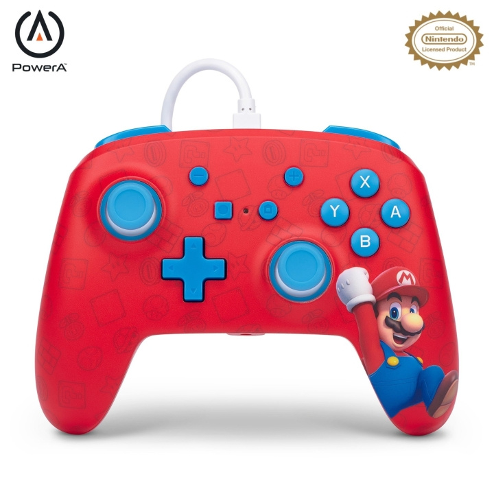PowerA NSW ENH Wired Controller - WOO HOO MARIO /Nintendo Switch i gruppen HJEMMEELEKTRONIK / Spilkonsoller og tilbehør / Nintendo Switch / Tilbehør hos TP E-commerce Nordic AB (C85478)