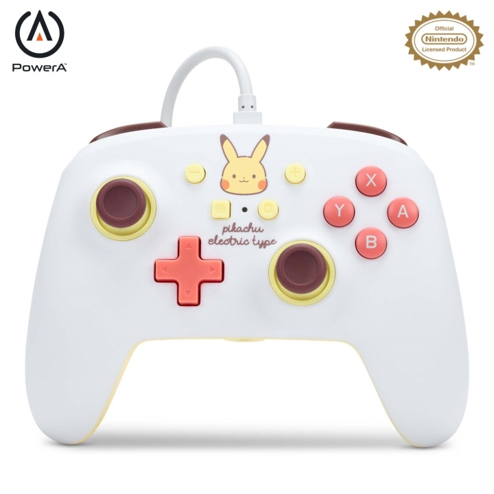 PowerA Enhanced Wired Controller til Nintendo Switch - Pikachu Electric Type i gruppen HJEMMEELEKTRONIK / Spilkonsoller og tilbehør / Nintendo Switch / Tilbehør hos TP E-commerce Nordic AB (C85486)