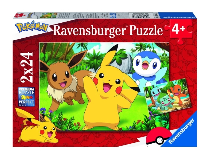 Ravensburger Pokémon 2x24p - (10105668) i gruppen LEGETØJ, BØRN & BABY / Legetøj / børns puslespil hos TP E-commerce Nordic AB (C85661)