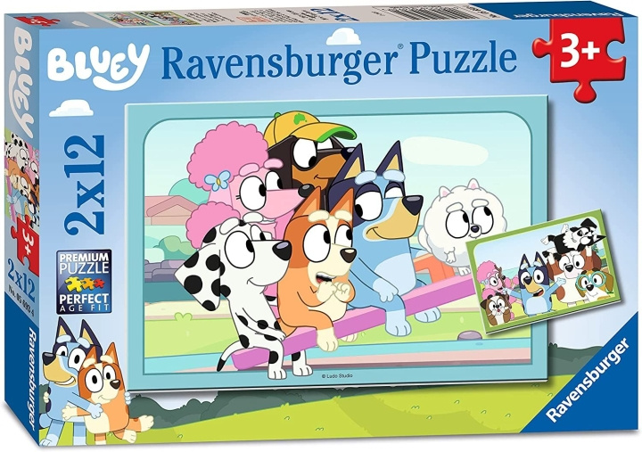 Ravensburger Bluey 2x12p - (10105693) i gruppen LEGETØJ, BØRN & BABY / Legetøj / børns puslespil hos TP E-commerce Nordic AB (C85697)