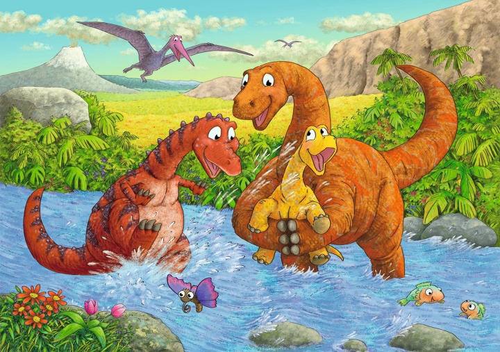 Ravensburger Dinosaurer på spil 2x24p - 05030 i gruppen LEGETØJ, BØRN & BABY / Legetøj / børns puslespil hos TP E-commerce Nordic AB (C85768)