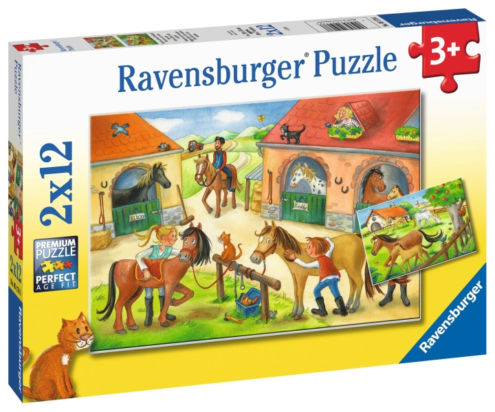 Ravensburger Happy Days At The Stables 2x12p - 05178 i gruppen LEGETØJ, BØRN & BABY / Legetøj / børns puslespil hos TP E-commerce Nordic AB (C85771)