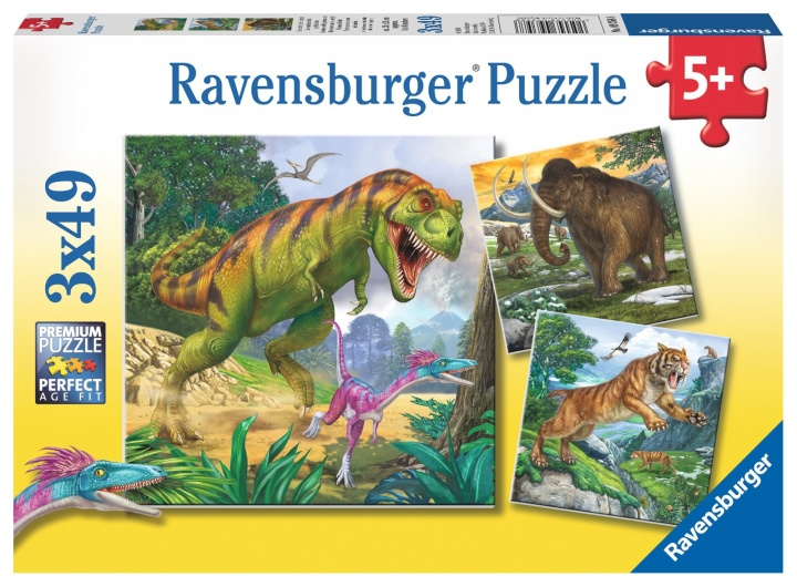 Ravensburger Primeval Ruler 3x49p - 09358 i gruppen LEGETØJ, BØRN & BABY / Legetøj / børns puslespil hos TP E-commerce Nordic AB (C85777)