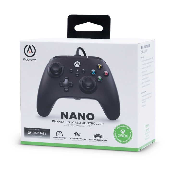 PowerA Nano Enhanced Wired Controller til Nintendo Switch - Sort i gruppen HJEMMEELEKTRONIK / Spilkonsoller og tilbehør / Nintendo Switch / Tilbehør hos TP E-commerce Nordic AB (C85830)