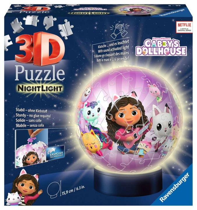 Ravensburger 3D-puslespil Gabby\'s Dollhouse Night Light 72p (10311575) i gruppen SPORT, FRITID & HOBBY / Hobby / Puslespil hos TP E-commerce Nordic AB (C85905)
