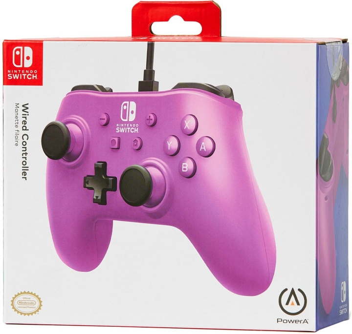 Powera Wired Controller Grape Purple i gruppen HJEMMEELEKTRONIK / Spilkonsoller og tilbehør / Nintendo Switch / Tilbehør hos TP E-commerce Nordic AB (C85929)