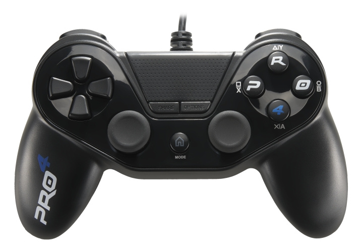 SuBsonic PS4 Pro4 Controller med ledning, sort i gruppen HJEMMEELEKTRONIK / Spilkonsoller og tilbehør / Sony PlayStation 4 / Tilbehør hos TP E-commerce Nordic AB (C85961)