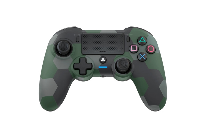 NACON Trådløs Dualshock 4 V2-controller Asymmetric Camo Green (PS4) i gruppen HJEMMEELEKTRONIK / Spilkonsoller og tilbehør / Sony PlayStation 4 / Tilbehør hos TP E-commerce Nordic AB (C85984)