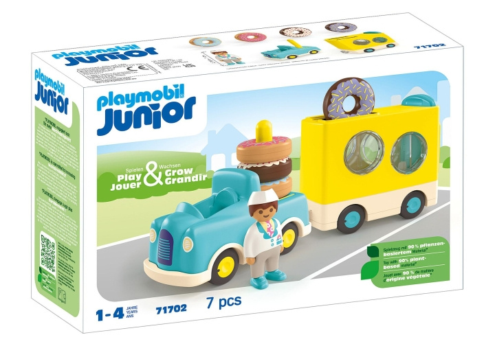 Playmobil JUNIOR: Crazy Donut Truck med stabel- og sorteringsfunktion (71702) i gruppen LEGETØJ, BØRN & BABY / Legetøj / Legesæt hos TP E-commerce Nordic AB (C86055)